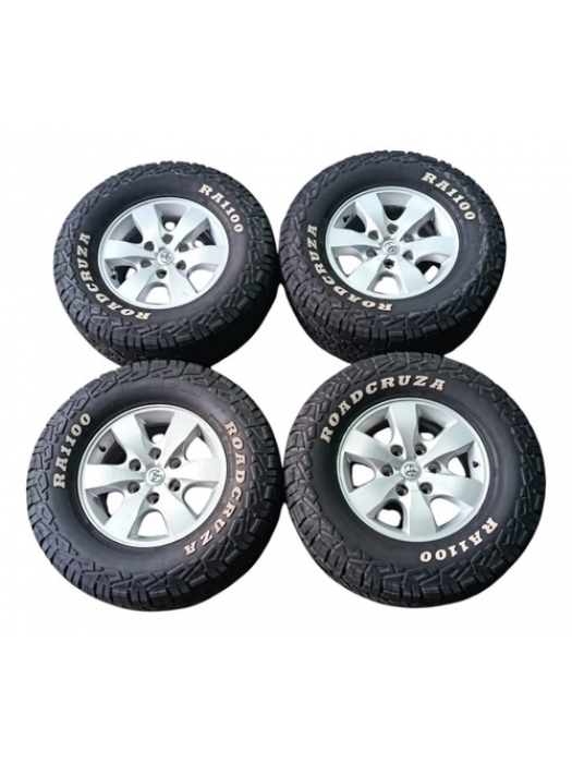 Jogo De Roda C/ Pneu Toyota Hilux Sw4 2013 2014 2015 Aro 16. Prateado