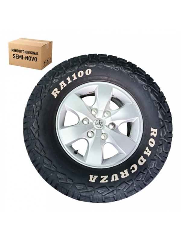 Jogo De Roda C/ Pneu Toyota Hilux Sw4 2013 2014 2015 Aro 16. Prateado